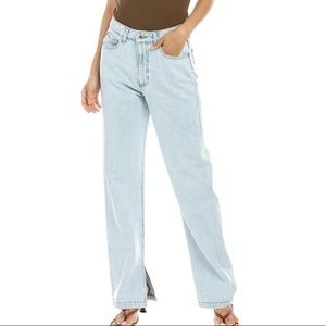 WeWoreWhat Light Blue High-Rise Wide Leg Jeans